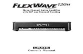 Three-Channel Guitar Amplifier with DSP and Channel Tracking · 2012. 2. 5. · flexwave120h guitar amplifier w/dsp and channel tracking 2 important safety instructions † read,