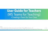 User Guide for Teachers (MS Teams for Teaching)...Why do we need a separate MS Teams account for teaching? Recommended by Microsoft, we create a teaching account, i.e. t-@stu.vtc.edu.hk,
