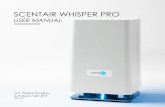 SCENTAIR WHISPER PRO...ScentAir devices, we strongly recommend using ScentConnect .com. Steps to create an account: 1. Go to scentconnect.com. 2. Select “Signup” above the login
