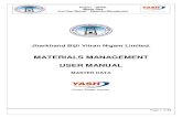 MATERIALS MANAGEMENT USER MANUAL - JBVNL Manual...SAP MM Master Data is of following two types: 1) Material Master Data 2) Vendor Master Data 3) Service Master Data 1 Material Master