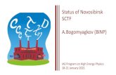Status of Novosibirsk SCTF A.Bogomyagkov (BINP) · 2021. 1. 19. · SCTF 2006 - 2011 • =2−5GeV •Crab Waist collision •Peak luminosity at 2GeVof 1035cm−2s−1 •Longitudinal