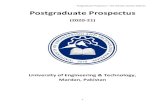 Postgraduate Prospectus UET Mardan, Session 2020-21 ......Postgraduate Prospectus – UET Mardan, Session 2020-21 4 besides indoor sports and hostel TV lounges that are necessary for