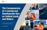 The Consequences of a Leasing and Development Ban on ......3 • This analysisfollows the one released in February that addressed the impact of a ban on fracking and federal leasing