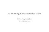 A3 Thinking and Standardized Work - Art of Leanartoflean.com/documents/a3thinkingstandardizedwork.pdfA3 Thinking Intent 1. Focus on some of the thinking patterns inside Toyota 2. Help