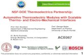 Thermoelectrics Partnership: Automotive Thermoelectric ...Technical Accomplishment Q1 2011 (Bosch) Gao, Goodson et al., J. Electronic Materials, 2010 4 Research Objectives & Approach