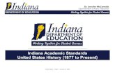 Indiana Academic Standards United States History (1877 to ......United States History Standard 1: Students review and summarize key ideas, events, people, and developments from the