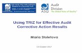 Using TRIZ for Effective Audit Corrective Action Resultsrube.asq.org/audit/2017/10/auditing/using-triz-for-effective-audit-corrective-action...X at the system level and a different