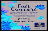 2019 Fall Concert - Concordia University Wisconsin · 2021. 2. 11. · Campanae Celebrare (Celebrate with Bells) Cathy Moklebust Come, Ye Thankful People, Come Arr. Cynthia Dobrinski