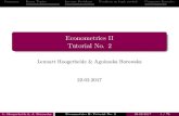 Econometrics II Tutorial No. 2 - GitHub Pages · 2020. 11. 10. · Summary Extra Topics Lecture ProblemsProblem on logit models Computer Exercise Outline 1 Summary 2 Extra Topics