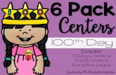 6 Pack Centers - The Printable Princess...3 math centers 6 practice pages Created by The Printable Princess 100th Day The Printable Princess Prep Work: Print the recording sheet “I