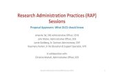 Research Administration Practices (RAP) Sessions...Feb 02, 2019  · Research Administration Practices (RAP) Sessions Proposal Approvers: What DLCS should know Amanda Tat, SRS Administrative