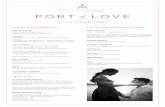 PORT of LOVE - Porto Montenegro · MA CHERIE Dessert & wine for 2 – 15€ Sweet plate for 2 10% off on all sparkling wines and Champagnes ONE For all couples having lunch or dinner,