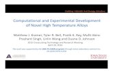 Computational and Experimental Development of Novel High ......2015/04/29  · Ray et.al., App Surf Sci 301(2014) 107 Ray et.al., under preparation Ray et.al., J Alloys Compds62(2010)