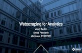 Webscraping for Analytics - Smals Research...Web Scraping for Analytics Crypto Cases European Blockchain Infrastructure Plan 3 • Définition • Exemples eGov • Approches • Exemple