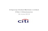 Citigroup Global Markets Limited Pillar 3 Disclosures · 2019. 12. 20. · Assessment Process (ICAAP) document that sets out its risk appetite, capital requirements and associated