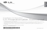 LG Programmable Thermostat - RJI Sales · 6 PART DESCRIPTION ENGLISH Accessory Name and Function of Thermostat PART DESCRIPTION 1 Operation indication screen 2 Set temperature button
