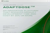 FRONTIDA | WHITE PAPER ADAPTDOSE · 2020. 11. 13. · Oral dosage form manufacturing and packaging of immediate release and controlled release tablets, capsules, powders, liquids