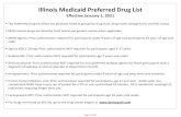 Illinois Medicaid Preferred Drug Listvtol lq soln non_preferred butalbital/acetaminophen/caffeine tabs preferred esgic tabs non_preferred butalbital/aspirin/caffeine caps preferred