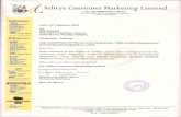 Aditya Consumer Marketing Limitedadmin/file... · 2021. 2. 11. · Hridaya Narayan Tiwari Company Secretary Encl: As Above Registered Office : Lower Ground & Ground Floor, Aditya