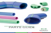 AQUATHERM NORTH AMERICA PARTS GUIDE• ICC AC 122 • ICC ESR 1613 • ASTM F 2389 Appearance: Blue with light green stripe. NSF system certification: Including fittings, connection