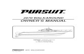 2870 WALKAROUND OWNER’S MANUAL - PURSUIT BOATS2870 WALKAROUND i SAFETY INFORMATION Your 2870 Walkaround Owner’s Manual has been written to include a number of safety instructions