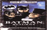 Batman Returns - Sega Genesis - Manual - gamesdatabase · 2016. 12. 10. · Title: Batman Returns - Sega Genesis - Manual - gamesdatabase.org Author: gamesdatabase.org Subject: Sega