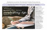 IMMACULATE CONCEPTION CHURCH...2021/03/03  · Jackson, MO 63755 Phone (573) 243-5013 Fax (573) 243-7216 To Request Prayers 243-2163 or 243-5188 To schedule Baptisms, Marriages & Anointing