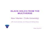 BLACK HOLES FROM THE MULTIVERSE - UPV/EHUtp.lc.ehu.es/.../uploads/2017/06/VILENKIN-Bilbao2017.pdf · 2017. 6. 3. · Alex Vilenkin (Tufts University) with Jaume Garriga, Jun Zhang