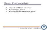 Chapter 19. Acousto Optics - Hanyangoptics.hanyang.ac.kr/~choh/degree/[2014-1] photonics...Nonlinear Optics Lab.Hanyang Univ. sin(qx M) [e j ( qx M) e j ( qx M)]Using complex notation,