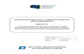 Template EMAR 21 - European Defence Agency...Sep 23, 2014  · 2 for consideration. EMAR 21 Section A Edition 0.4 incorporated the amendments that were made as a result of the output