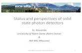 Status and perspectives of solid state photon detectors...High-field region. Poly strip resistor. Metal. High-field region. Cell 1. Cell 2 ~ 4.5 µm. NUV-SiPM. Cell 1. Cell 2. Cell