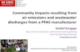 Community Impacts Resulting from Air Emissions and ......and other fluoroethers in Wilmington drinking water Fluoroether structures published in ES&T (Strynar et al. 2015) EPA issues
