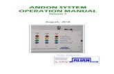 ANDON SYSTEM OPERATION MANUAL - Alian Electronics · 2018. 8. 30. · An Andon system allows staff in a production or public interface area to quickly communicate with multiple lines