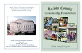 Hardin County Community Foundation · 2019. 7. 30. · 2016 Annual Report Hardin County Community Foundation Dedicated to the enhancement of life for ALL people of Hardin County Hardin