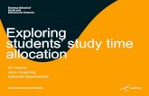 Exploring students’ study time allocation · 2019. 8. 30. · Exploring students’ study time allocation Iris Yocarini Joran Jongerling Samantha Bouwmeester