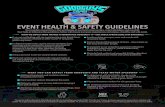 EVENT HEALTH & SAFETY GUIDELINES · g Additional handwash and sanitation stations throughout the event. g Hand sanitizer stations throughout the event. g Bathroom attendants at every