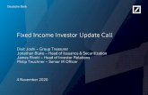 Fixed Income Investor Update Call - Deutsche Bank · 2020. 11. 3. · Fixed Income Investor Update Call 4 November 2020 Deutsche Bank Dixit Joshi – Group Treasurer ... JP Morgan,