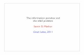 The information paradox and the infall problem Samir D. Mathurtheory.uchicago.edu/~sethi/Great Lakes 2011/Talks/Mathur.pdf · 2011. 5. 8. · Samir D. Mathur Great Lakes, 2011. There