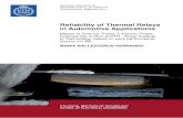 Reliability of Thermal Relays in Automotive Applications1079865/FULLTEXT01.pdfReliability of Thermal Relays in Automotive Applications Master of Science Thesis in Electric Power Engineering,