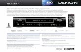AVR-1911 - Audio General Inc. · 2010. 8. 2. · AVR-1911 AV Surround Receiver New model information Features A/V Home Theater Receiver with 3D Video Connectivity Designed to provide