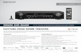 CUTTING-EDGE HOME THEATER - Stampede Global · 2019. 4. 12. · The 5.2 channel Denon AVR-S640H features Dolby Vision™, HDR, HLG and 4K video upscaling and HDMI 5 in/1 out.HEOS