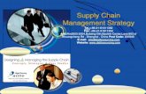 Supply Chain Management Strategy - daittosourcing.com · U.S. companies spend more than $1 trillion in supply-related activities (10-15% of Gross Domestic Product) Transportation
