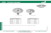 Pressure Gauges - Ray Murray...Pressure Gauges IMPORTANT: Installation requires Teflon tape or oxygen-safe compound to guard against leakage. 2” diAmETERS X 1/4” npT Rmi pART no.