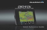models: 795 and 796 · 2019. 4. 9. · Garmin aera 795/796 Quick Reference Guide 190-01194-01 Rev. F RR-6 Part Number Change Summary 190-01194-00 Initial release Rev Date Description