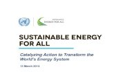 Catalyzing Action to Transform the World’s Energy System · 2019. 11. 27. · 12 1. Globally harmonized minimum energy performance standards (MEPs) to ensure the efficiency and