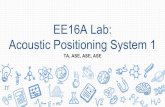 Acoustic Positioning System 1 EE16A Labee16a/sp19/lab/APS 1.pdf · 2019. 4. 20. · Satellites send signals at known times (beacons are synchronized) But we aren’t synchronized