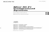 Mini Hi-Fi Component System - sony.com©2005 Sony Corporation 2-547-453-52(1)Mini Hi-Fi Component System Operating Instructions Manual de Instrucciones MHC-GNX100 MHC-GNX90 MHC-GNX88/GNX80