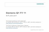 Siemens Q1 FY 11... · 2020. 12. 5. · Page 4 January 25th, 2011 Flashlight Q1 FY 11 Copyright © Siemens AG 2011.All rights reserved. Key items relating to Q1 FY11 (I) Industry
