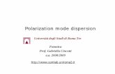 Polarization mode dispersion - ComlabFotonica Prof. Gabriella Cincotti birifrangenza nelle fibre ottiche (1) All’interno delle fibre monomodo si propagano due campi polarizzati ortogonalmente.