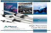 High Precision Lead Screws - RS Components · 2019. 10. 13. · screws conform to DIN 103 while SPR and SRA screws have optimised thread forms for maxi-mum performance. Shaft Diame-ter